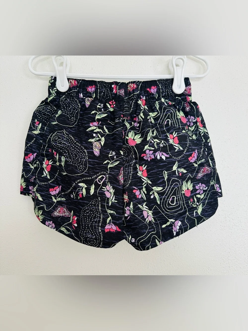 The North Face Girls Never Stop Running Shorts Size XS 6 Floral Topographic NWOT
